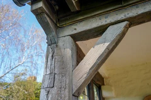 Timber framing on a house 写真素材