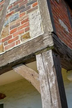 Timber framing on a house Stock Photos