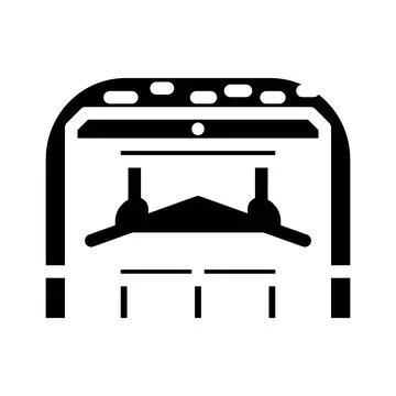 Timber framing workshop wood frame glyph icon vector illustration Stock Illustration