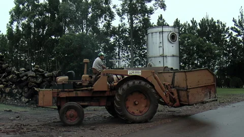Timber Handling Wheel Loader at a Sawmil... | Stock Video | Pond5