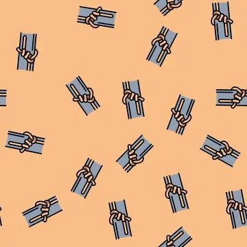 Timber hitch nautical knot vector seamless pattern イラスト素材