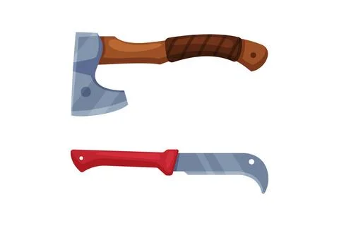 Timber industry tools set. Woodworker and lumberjack equipment vector 스톡 일러스트