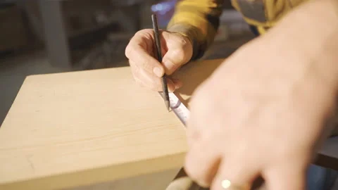 Timber measurement by meter. Stock-Footage 221637637