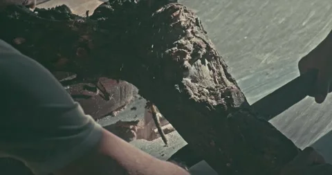 Timber Mill with Workers Cutting and Shaping Wood Stock Footage 320946134