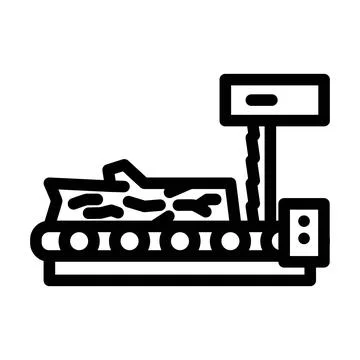 Timber sawmill process line icon vector illustration Stock Illustration