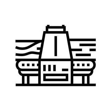 Timber sawmill process line icon vector illustration Stock Illustration