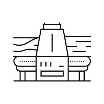 Timber sawmill process line icon vector illustration Stock Illustration