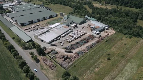 Timber Supply Chain from Above Video stock 316584722