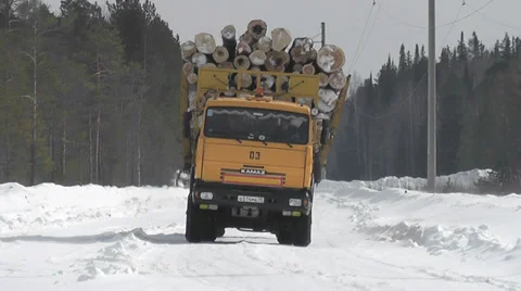 Timber truck Stock Footage 28640460