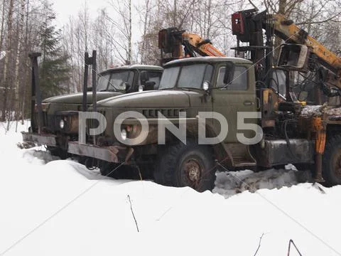 Timber trucks Stock Photos
