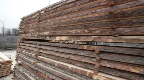 Timber warehouse wood video work Stock Footage 61032420