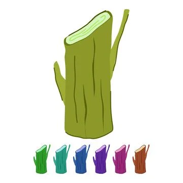 Timber wood log vector cartoon graphic Stock Illustration
