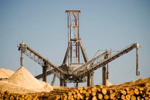 Timber yards Stock Photos