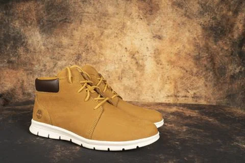 Timberland Graydon Chukka Basic leather boots in yellow color Foto stock