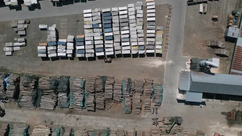 Timberyard Logistics from Above Video stock 316584637
