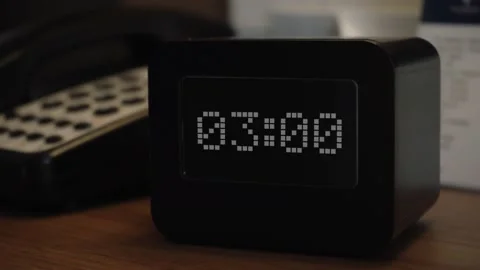 Time 03:00 on the clock Stock Footage 228681991