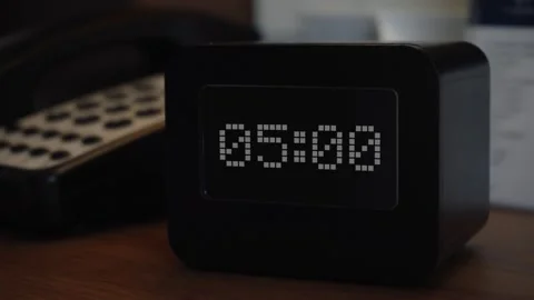 Time 05:00 on the clock Stock Footage 229687771