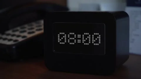 Time 08:00 on the clock Stock Footage 232382125