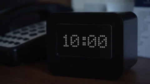 Time 10:00 on the clock Stock Footage 232994379