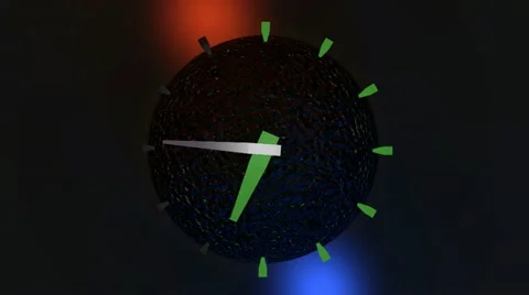 Time, 3d model of clocks showing time Stock Footage 11522455