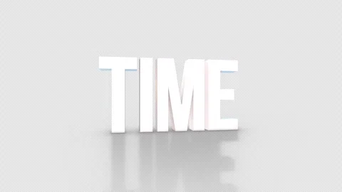 Time 3D Text spinning on an orange background. Looped video.4K 動画素材 276681349