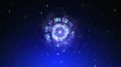 Time abstract on star background Stock Footage 62404885