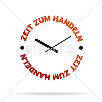 Time for action clock Stock Illustration