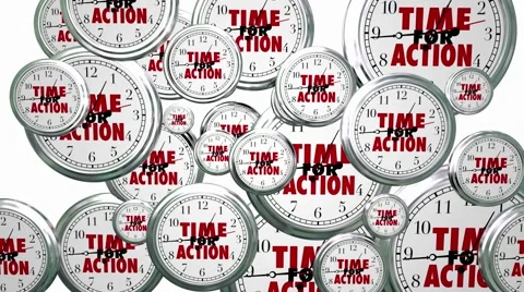 Time for Action Clocks Flying Proactive Effort Plan Stock Footage 57666084