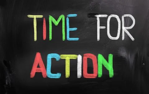 Time for action concept Stock Illustration