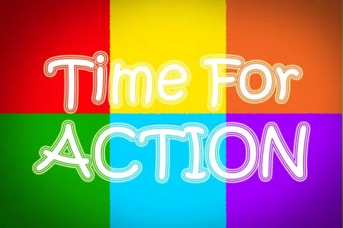 Time for action concept Stock Illustration