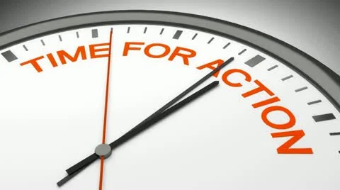 Time for action Stock Footage
