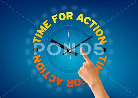 Time for action Stock Illustration