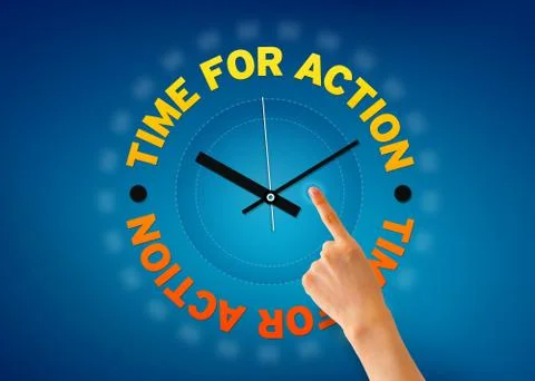 Time for action Stock Illustration