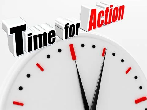 Time For Action Stock Illustration