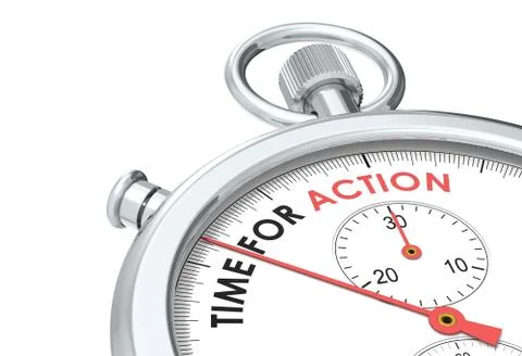 Time for Action. Illustrazione stock