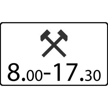 Time of action. Table action on working days. Stock Illustration