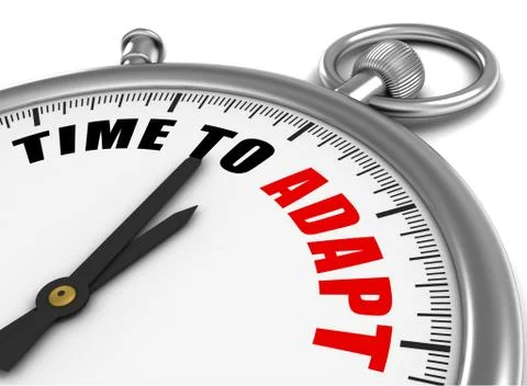 Time to adapt concept 3d illustration Stock Illustration