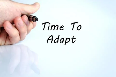 Time to adapt text concept Stock Photos