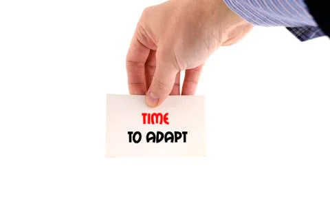 Time to adapt text concept Stock Photos