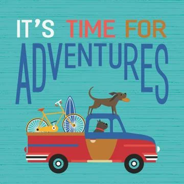 Time for adventure Stock Illustration
