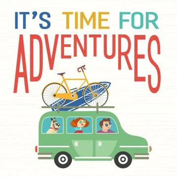 Time for adventure Stock Illustration