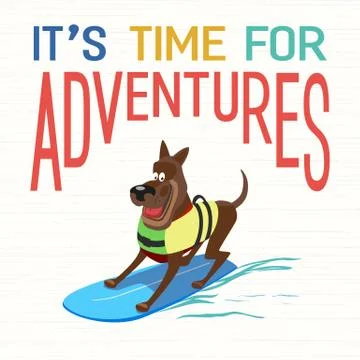 Time for adventures Stock Illustration