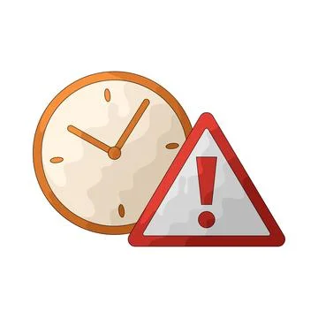 Time alert illustration Illustrazione stock