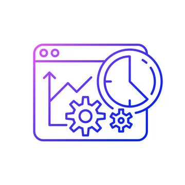 Time analysis gradient linear vector icon イラスト素材