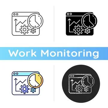 Time analysis icon Illustrazione stock