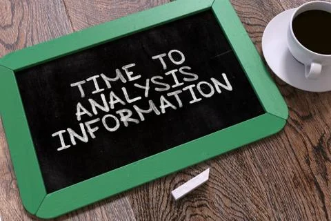 Time to Analysis Information Handwritten on Chalkboard Stock Illustration