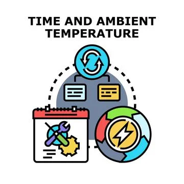 Time and ambient temperature concept vector illustration イラスト素材