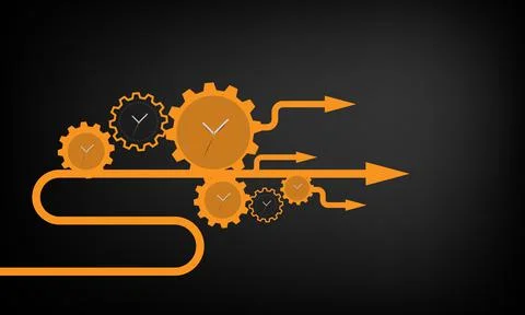 Time and clock background. Vector illustration Stock Illustration