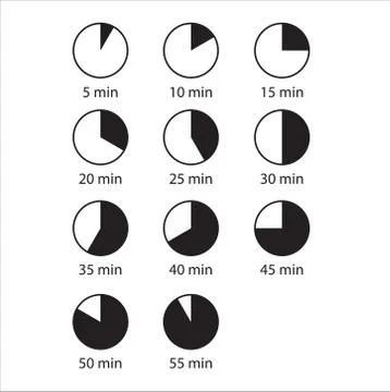 Time and Clock icons. Illustrazione stock