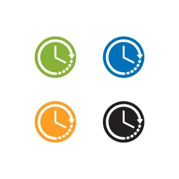 Time and clock icons, Time icon, Clock icon vector Stock Illustration